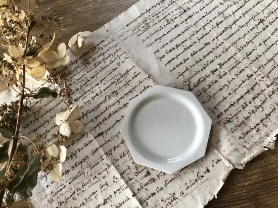 フランス/ラ・ディネットのオクトゴナルプレート「D」/管理番号F725/1