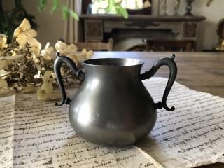 イングランド　キャンドルホルダー　ブロカント 英国イングランド/きらめくガラスが美しいキャンドルホルダー/管理番号