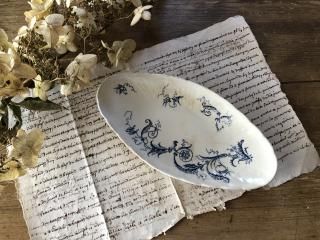 フランス/ジアン(GIEN)ランソー(RINCEAUX)TEER DE FER小さな小鳥のラヴィエ「A」/管理番号F916/9