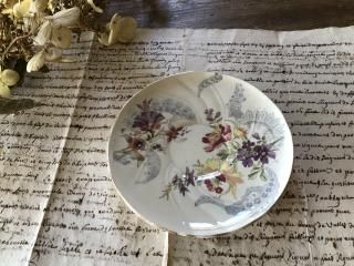 フランス/サルグミンヌ(SARREGUEMINES)ラヴァリエール(Lavalliere)ソーサー/管理番号F916/23