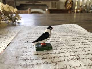 ドイツ/エリツ山地(Erzgebirge)ザイフェン村の木製ツバメ/管理番号F921/2