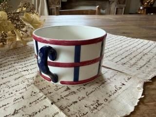 フランス/クレイユ・エ・モントロー窯HBCM/ベアルヌ(Be'arn)バスク柄のマグカップ「C」/管理番号F916/15