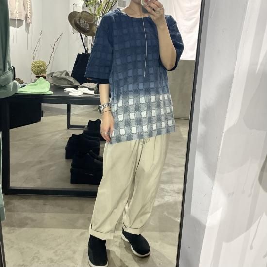 KUON 23SS Yoshino Plaid Pullover Shirt-Gradient die - Ephraim