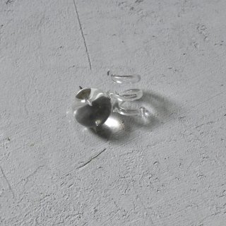 YAGA New Spiral Glass Earring / Clear