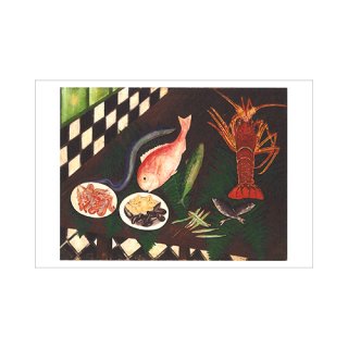 ꥸʥݥȥɡ廳Ϻ֥ơ֥ε1922ǯKAMIYAMA Jiro "Fish on the Table"1922
