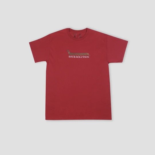サワーソリューション Centihund Tシャツ　SOUR SOLUTION Centihund Tee Cardinal Red