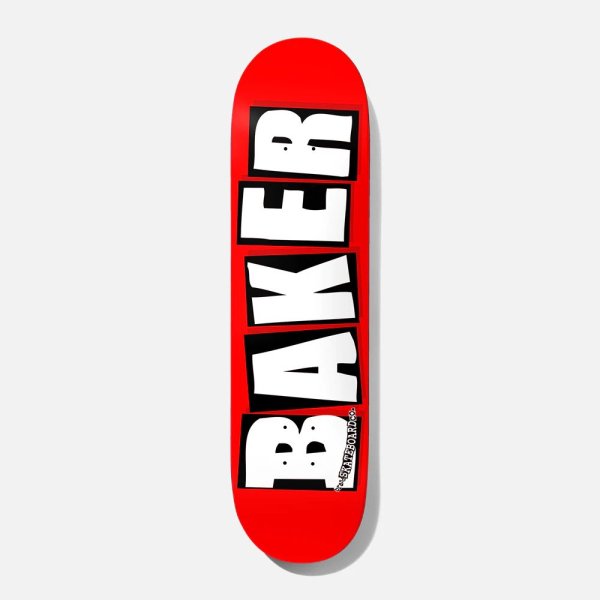 ベイカースケートボード ブランドロゴ デッキ BAKER BRAND LOGO DECK - WHITE  W8.0