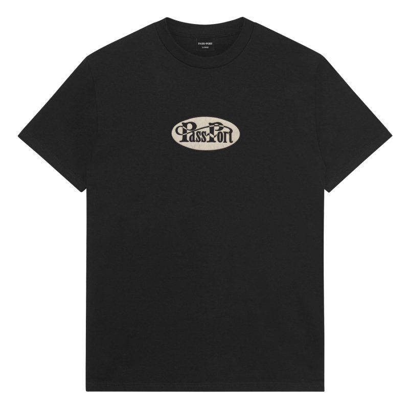 PASS~PORT(パスポート) WHIP EMBROIDERY TEE BLACK