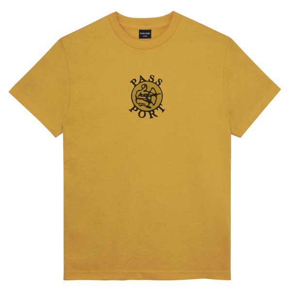 PASS~PORT(パスポート) POTTERS MARK EMBROIDERY TEE GOLD