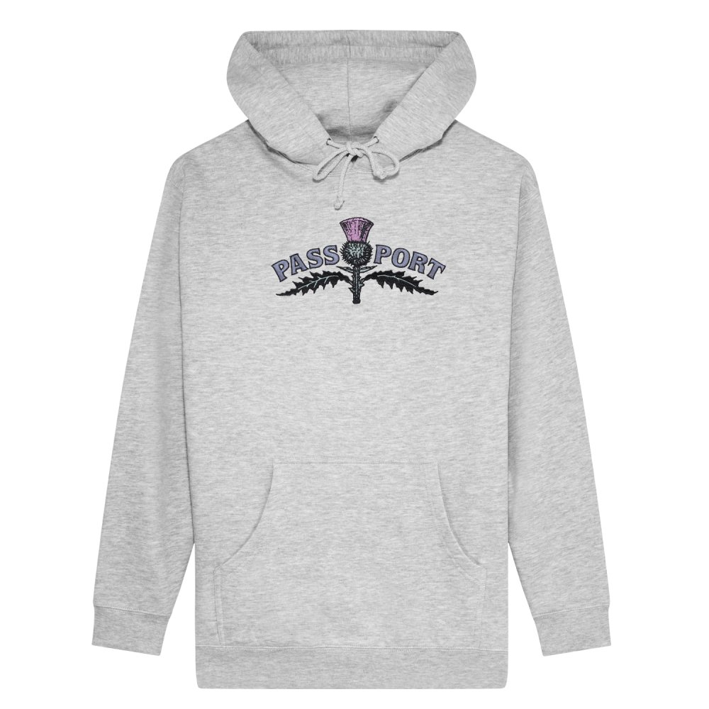 PASS~PORT(パスポート) THISTLE EMBROIDERY HOODIE (GREY)