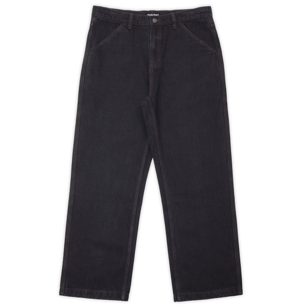 <img class='new_mark_img1' src='https://img.shop-pro.jp/img/new/icons5.gif' style='border:none;display:inline;margin:0px;padding:0px;width:auto;' />PASS~PORT(ѥݡ) Denim Workers Club Jean "BLACK"