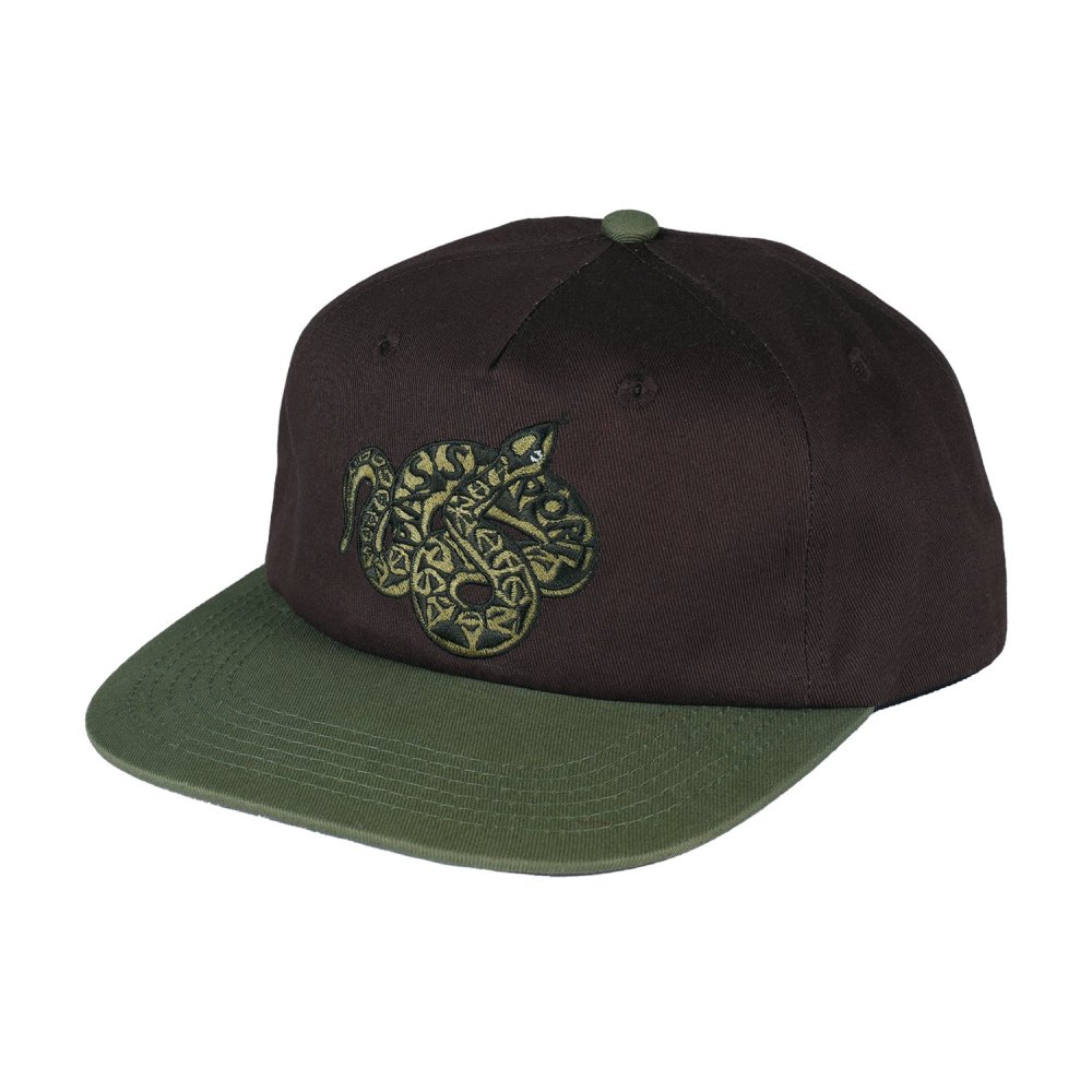 PASS~PORT(ѥݡ) Coiled Workers Cap  "Military Green/Choc"