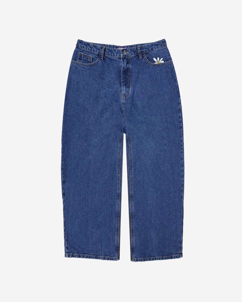 LABROS (֥) Smart Daisy Baggy Jeans (Indigo)