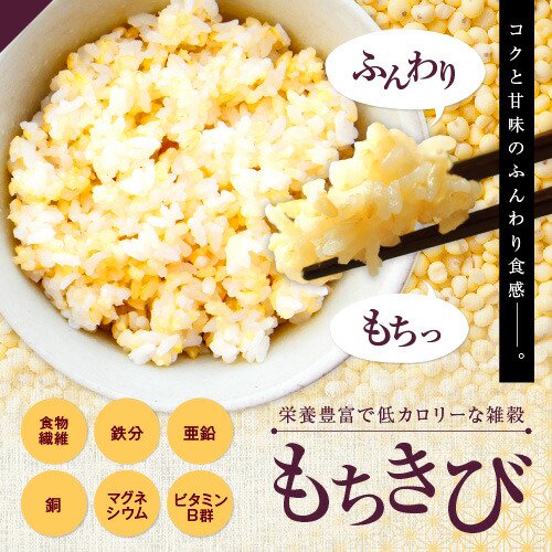 もちきび 国産 北海道産 220g モチ キビ 黍 稷 きび 五穀 黄実 proso millet - アメ横大津屋スパイス・豆の専門店