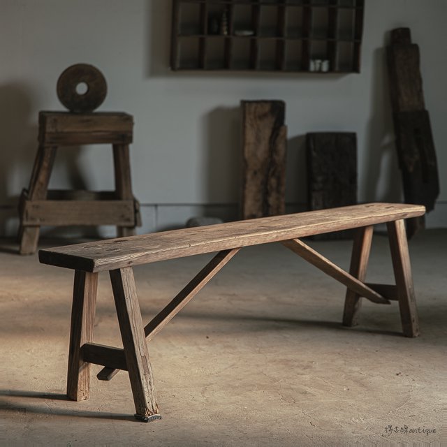 ٥ vintage wooden bench