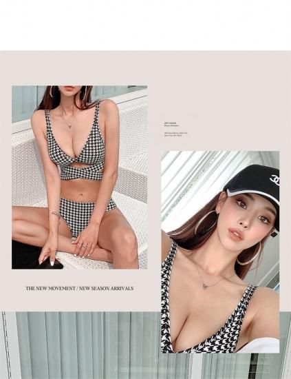 値下げ中！【ジア着用】千鳥柄 ビキニ 水着 大人セクシー
