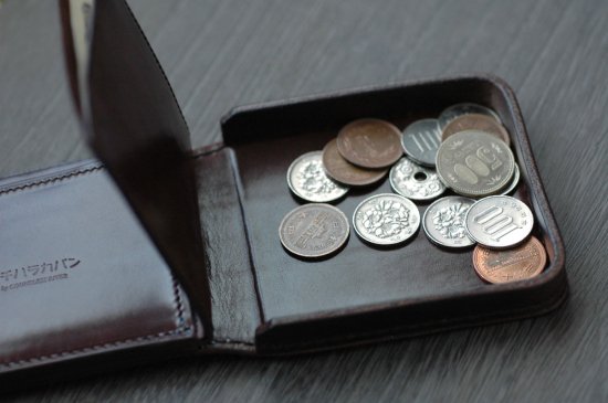 イチハラカバン 馬蹄式二つ折り財布 | コイン収納可 | カードと札の 
