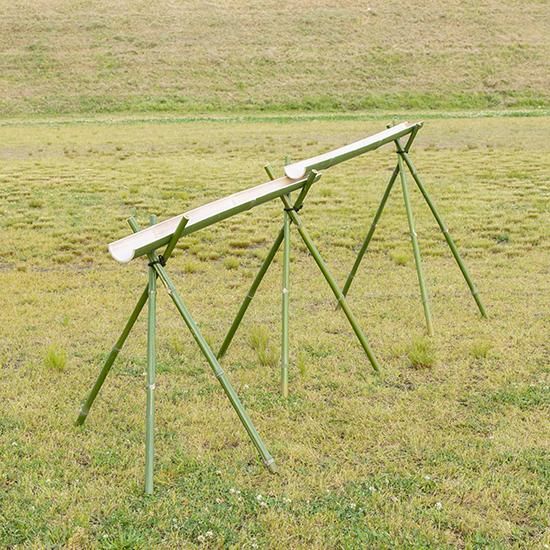 流しそうめん水路(8m）・竹脚付きセット - 三木竹材店 ｜ 京都