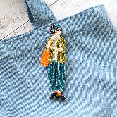 MIYUKI ビーズ刺繍キットおでかけブローチ (マーケット) HCA14//3 - シードビーズ・パーツ・ビーズステッチ資材専門店 サン・びーどる