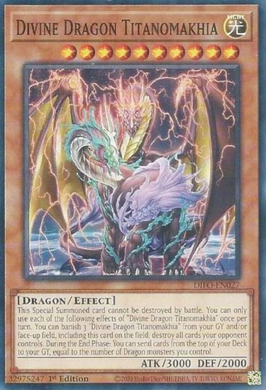 遊戯王 DIFO-EN027 神竜 ティタノマキア Divine Dragon Titanomakhia (英語版 1st Edition ノーマル)  DIMENSION FORCE - REALiZE トレカ&ホビー