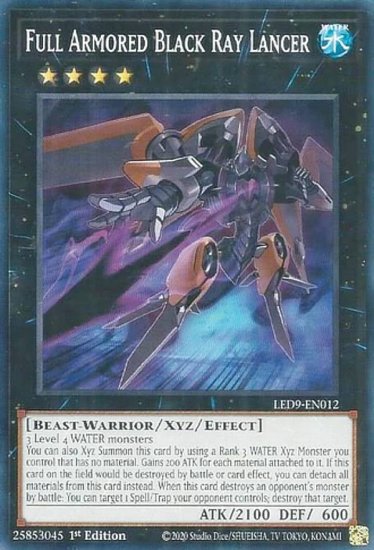 遊戯王 LED9-EN012 ＦＡ－ブラック・レイ・ランサー Full Armored