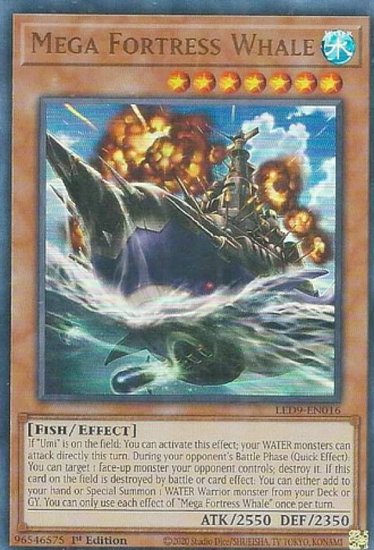 遊戯王 LED9-EN016 大要塞クジラ Mega Fortress Whale (英語版 1st
