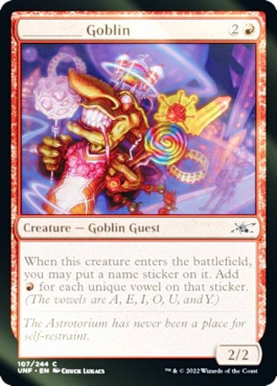 FOIL】マジックザギャザリング UNF EN 107 ______ Goblin (英語版