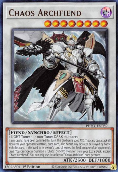 遊戯王 PHHY-EN039 カオス・デーモン－混沌の魔神－ Chaos Archfiend (英語版 1st Edition ウルトラレア) -  REALiZE トレカ&ホビー