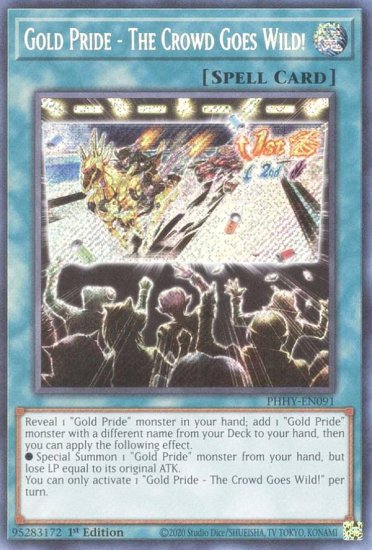 遊戯王 PHHY-EN091 Gold Pride - The Crowd Goes Wild! (英語版 1st