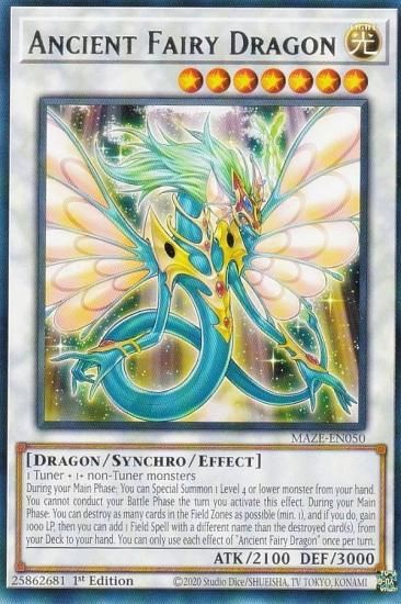 遊戯王 MAZE-EN050 エンシェント・フェアリー・ドラゴン Ancient Fairy Dragon (英語版 1st Edition レア)  - REALiZE トレカ&ホビー