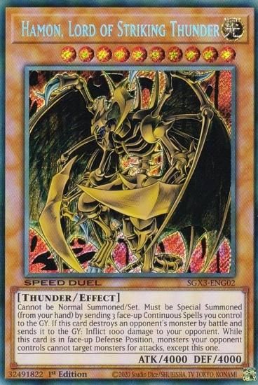 遊戯王 SGX3-ENG02 降雷皇ハモン Hamon, Lord of Striking Thunder (英語版 1st Edition  シークレットレア) - REALiZE トレカ&ホビー