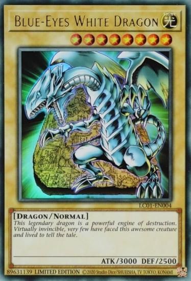 遊戯王　青眼の白龍　英語版　blue-eyes white dragon