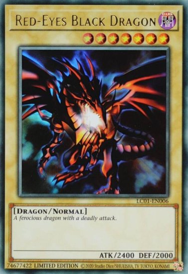 遊戯王 LC01-EN006 真紅眼の黒竜 Red-Eyes Black Dragon (英語版