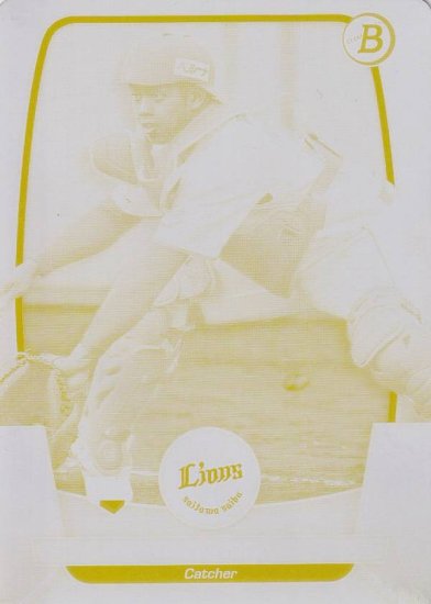 【Printing Plate 1OF1 イエロー】NPB ベースボールカード 42 野田海人 埼玉西武ライオンズ (ROOKIE) (ベースカード)  2023 ボウマン - REALiZE トレカu0026ホビー