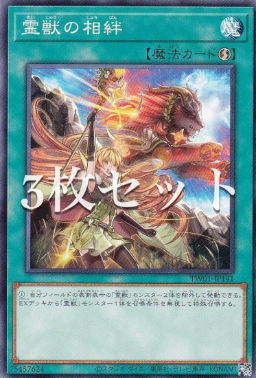 3枚セット】遊戯王 TW01-JP141 霊獣の相絆 (日本語版 ノーマル