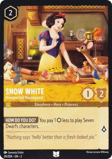 ディズニー ロルカナ 24/204・EN・２ Snow White - Unexpected Houseguest (U アンコモン) Disney  LORCANA - REALiZE トレカ&ホビー