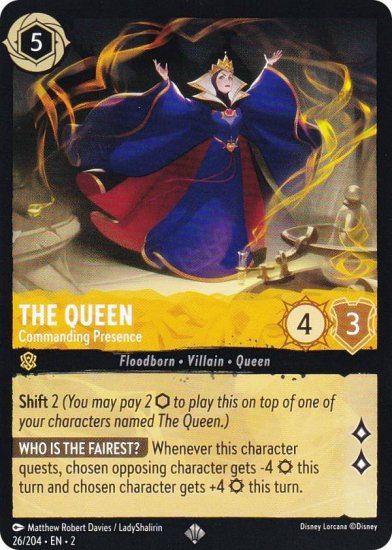 ǥˡ 륫 26/204EN The Queen - Commanding Presence (SR ѡ쥢) Disney LORCANA