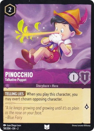 ǥˡ 륫 58/204EN Pinocchio - Talkative Puppet (U 󥳥) Disney LORCANA