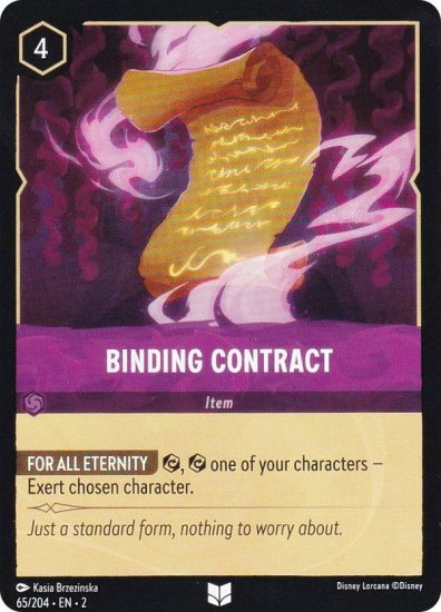 ǥˡ 륫 65/204EN Binding Contract (U 󥳥) Disney LORCANA