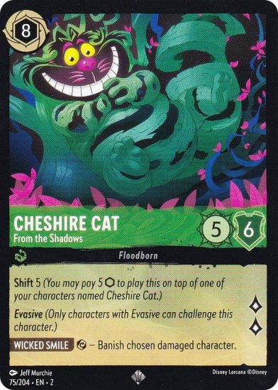 ディズニー ロルカナ 75/204・EN・２ Cheshire Cat - From the Shadows 