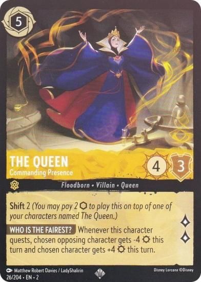 ロルカナ　エルサ　foil 女王　foil FOIL】ディズニー ロルカナ 26/204・EN・2 The Queen