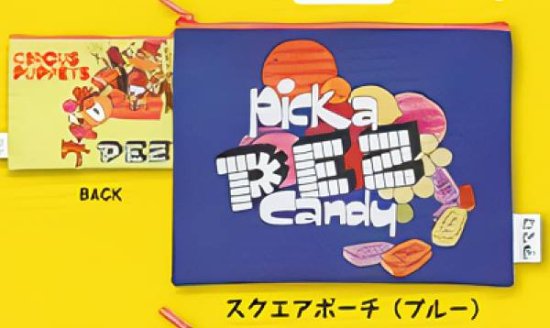 【スクエアポーチ（ブルー）】 PEZ カラフル!アソートコレクション - REALiZE トレカ&ホビー