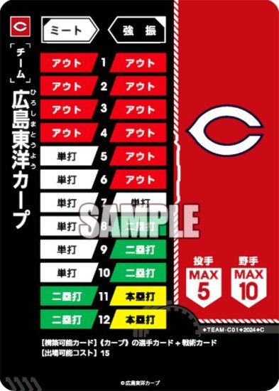 ドリームオーダー TEAM-C01 広島東洋カープ (C コモン) プロ野球カードゲーム スタートデッキ - REALiZE トレカ&ホビー