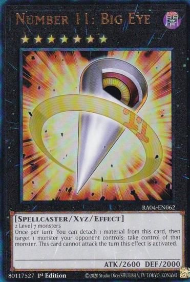 「遊戯王」No.11 ビッグ・アイ 英語 レリーフ 遊戯王 RA04-EN062 No．11 ビッグ・アイ (英語版 1st