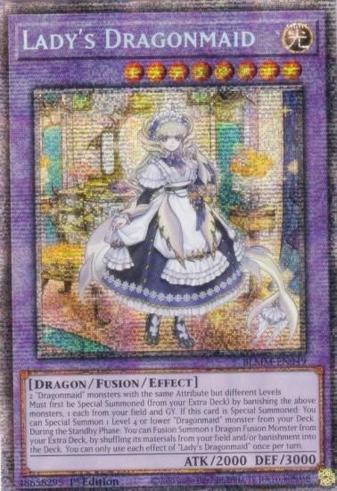 遊戯王　ドラゴンメイド・ラティス　25thシークレット 1枚 遊戯王 BLMM-EN049 ドラゴンメイド・ラティス (英語版 1st