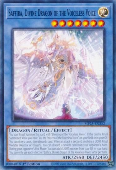 遊戯王 MP25-EN352 粛声なる竜神サフィラ (英語版 1st Edition