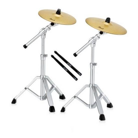 CRASH & RIDE CYMBALS & STICKSPearl Drums Miniature Collection2