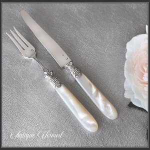 French Dessert Knife & Fork With MOP Handle  Minerva 2   ե󥹡ƥСߥͥ2ʶ800ĳǥȥʥաե