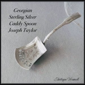 Georgian Sterling Silver Caddy Spoon  英国アンティークシルバー  キャディースプーン（銀925）Joseph Taylor