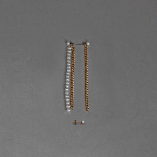 Chain and Pearl Asymmetrical Pierce(GD)